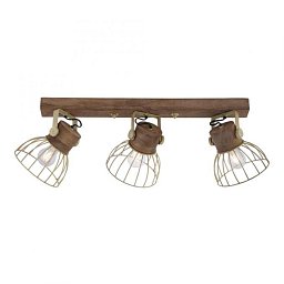 Obrázek pro produkt ALAMI Stropní svítidlo, matná mosaz, E27 vyměnitelné, industriální styl - LEUCHTEN DIREKT / JUST LIGHT