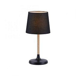 Obrázek pro produkt NIMA Stolní lampa, látkové stínidlo, černá, dřevo, jednoduché, nadčasové - LEUCHTEN DIREKT / JUST LIGHT