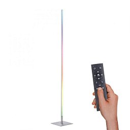 Obrázek pro produkt HENRY LED stojací svítidlo, barva ocel, RGB, dálkový ovladač, stmívatelné RGB+2700-5000K - LEUCHTEN DIREKT / JUST LIGHT