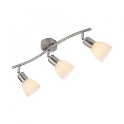Obrázek pro produkt KARO Stropní svítidlo, barva ocel, 3x E14, skleněné stínidlo, IP20 - LEUCHTEN DIREKT / JUST LIGHT