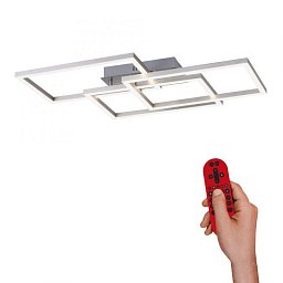 Obrázek pro produkt LOLAsmart - MAXI LED stropní svítidlo, barva ocel, hranaté, Smart Home RGB+2700-5000K - LEUCHTEN DIREKT / JUST LIGHT