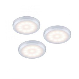 Obrázek pro produkt THEO LED skříňková svítidla 3ks sada, vč. kabeláže, stříbrná 3000K - LEUCHTEN DIREKT / JUST LIGHT