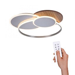 Obrázek pro produkt PALMA LED stropní svítidlo, dřevo, stmívatelné, dálkový ovladač, do interiéru 2700-5000K - PAUL NEUHAUS