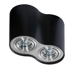 Obrázek pro produkt Stropní bodové přisazené svítidlo Azzardo Bross 2 black/aluminium AZ0782 GU10 2x50W IP20 černo-hliníkové - AZZARDO