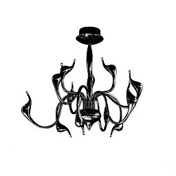 Obrázek pro produkt Závěsné svítidlo Azzardo Snake pendant black AZ1017 G4 12x20W 12V IP20 75cm černé - AZZARDO