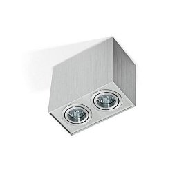 Obrázek pro produkt Stropní bodové přisazené svítidlo Azzardo Eloy 2 aluminium AZ1352 GU10 2x50W IP20 18,5cm hranaté hliníkové - AZZARDO