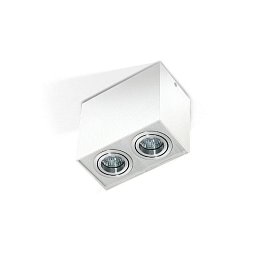 Obrázek pro produkt Stropní bodové přisazené svítidlo Azzardo Eloy 2 white/aluminium AZ1354 GU10 2x50W IP20 18,5cm hranaté bílo-hliníkové - AZZARDO