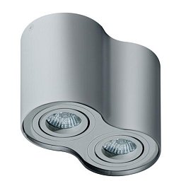 Obrázek pro produkt Stropní bodové přisazené svítidlo Azzardo Bross 2 bright grey AZ1787 GU10 2x50W IP20 17cm světle šedé - AZZARDO